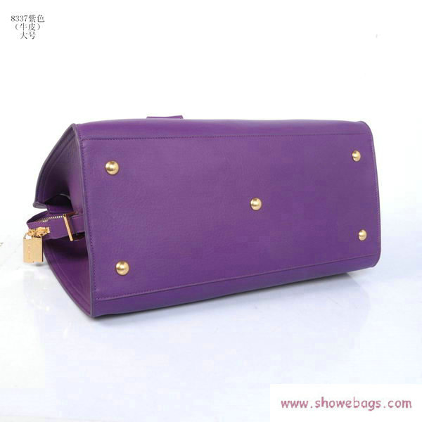 YSL cabas chyc medium bag calfskin leather 8837 purple - Click Image to Close